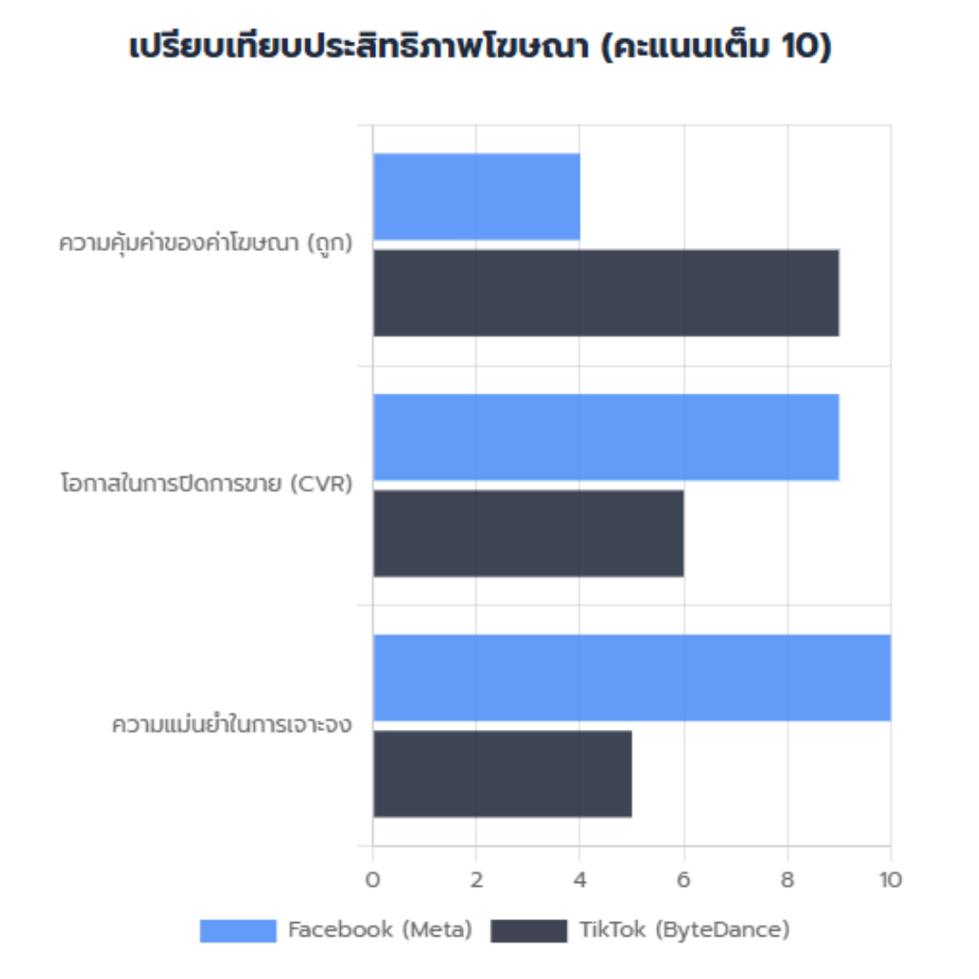 Facebook vs TikTok ปี 2569: ธุรกิจของคุณควรทุ่มงบไปที่ไหน? (เทียบจุดดี-จุดด้อย) Facebook vs TikTok ปี 2569: ธุรกิจของคุณควรทุ่มงบไปที่ไหน? (เทียบจุดดี-จุดด้อย)